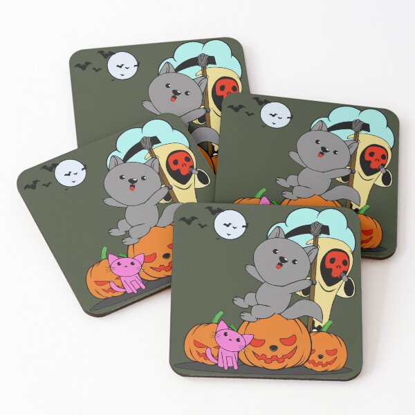 Item preview, Halloween pumpkins with bats and squirrel designed and sold by Right-Fit27.
