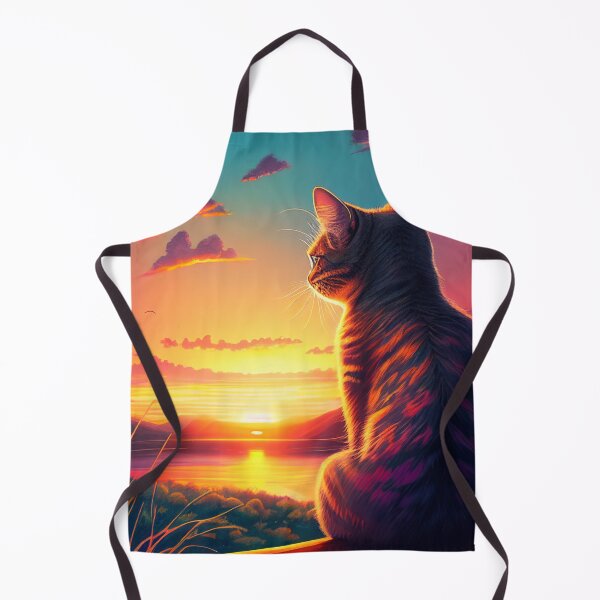 Item preview, Cat Looking At Sunset designed and sold by TheBaconStudio.