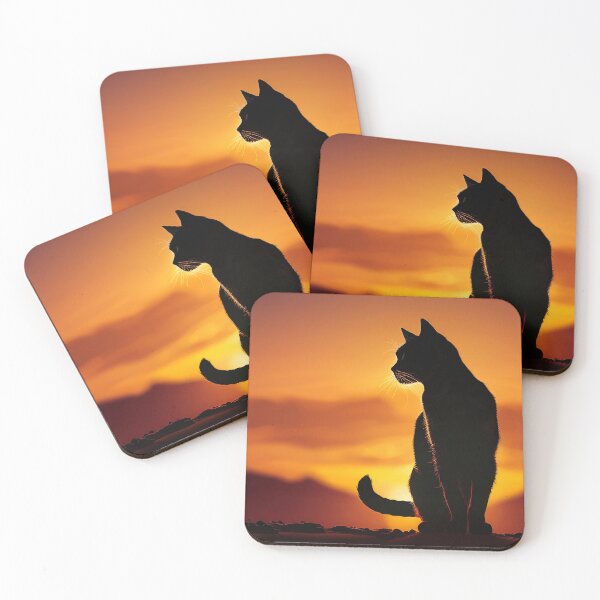 Item preview, Cat Looking At Sunset designed and sold by TheBaconStudio.