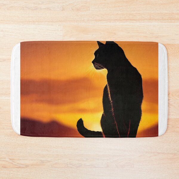 Item preview, Cat Looking At Sunset designed and sold by TheBaconStudio.