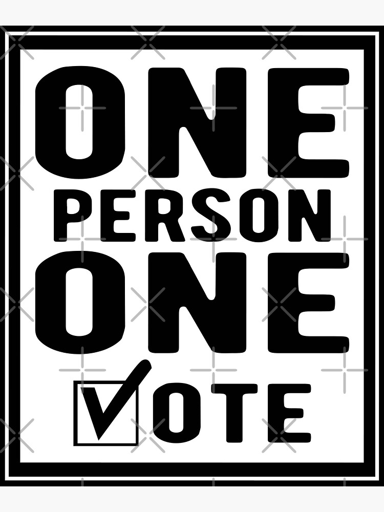 Thumbnail 3 of 3, Sticker, One Person One Vote designed and sold by EthosWear.