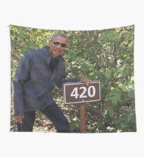 420 Obama Print Wall Tapestry