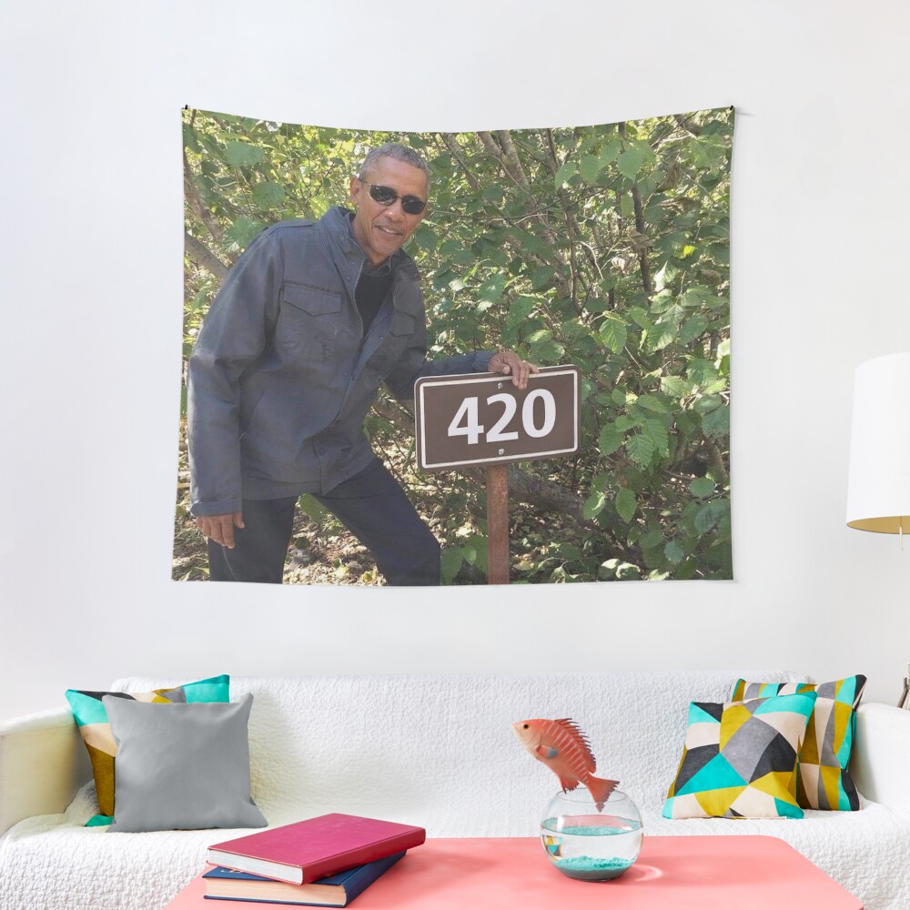 420 Obama Print Tapestry