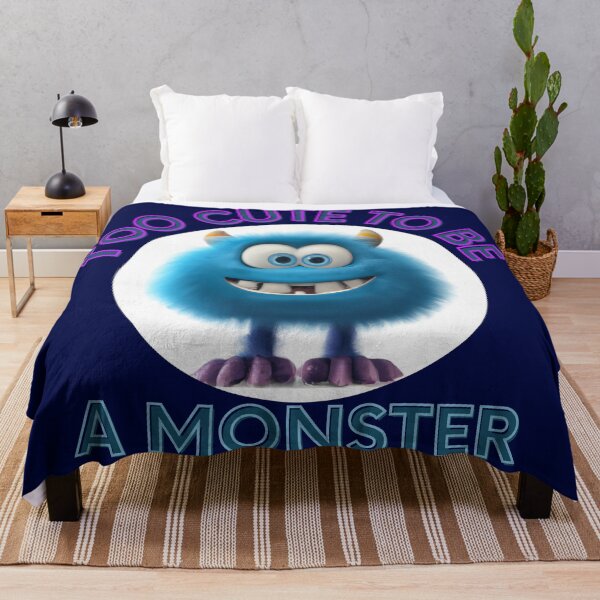 Item preview, Cute Blue Furry Monster - Too Cute To Be A Monster designed and sold by CreativeMagi.