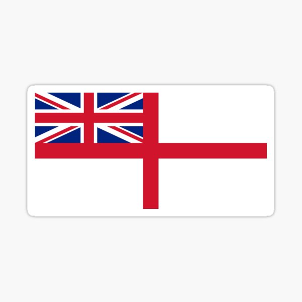 WHITE ENSIGN. Naval Ensign of the United Kingdom, The White Ensign or the St George's Ensign, used by the Royal Navy. On NAVY. Sticker