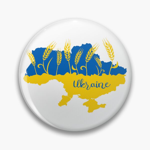 Item preview, Ukraine typography decorated with wheat ear in Ukrainian flag colors designed and sold by CutieBlue.