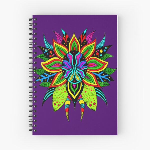 Item preview, Flor colorida psicodelica trance rave psychedelic color floral designed and sold by Tereza Skatera.