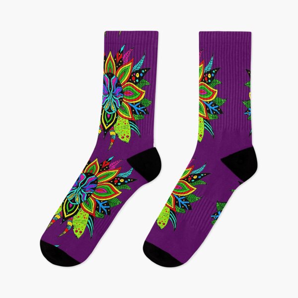 Item preview, Flor colorida psicodelica trance rave psychedelic color floral designed and sold by Tereza Skatera.
