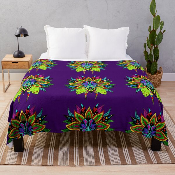 Item preview, Flor colorida psicodelica trance rave psychedelic color floral designed and sold by Tereza Skatera.