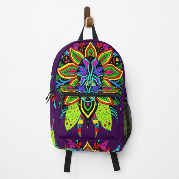 Item preview, Flor colorida psicodelica trance rave psychedelic color floral designed and sold by Tereza Skatera.