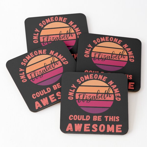 Item preview, Only Someone Named Elizabeth Could Be This Awesome Retro Sunset Nametag designed and sold by 27th-Tee.