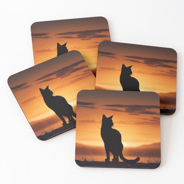 Item preview, Cat Looking At Sunset designed and sold by TheBaconStudio.
