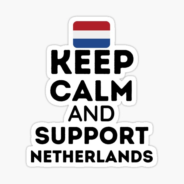 Netherlands Holland Knvb Football Soccer Flag Raised Clear Domed Lens Decal