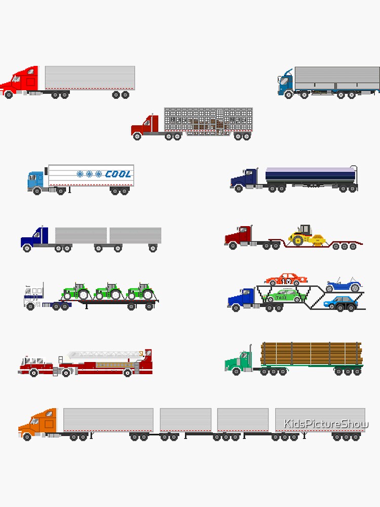 "Tractor Trailers The Kids' Picture Show" Sticker for Sale by