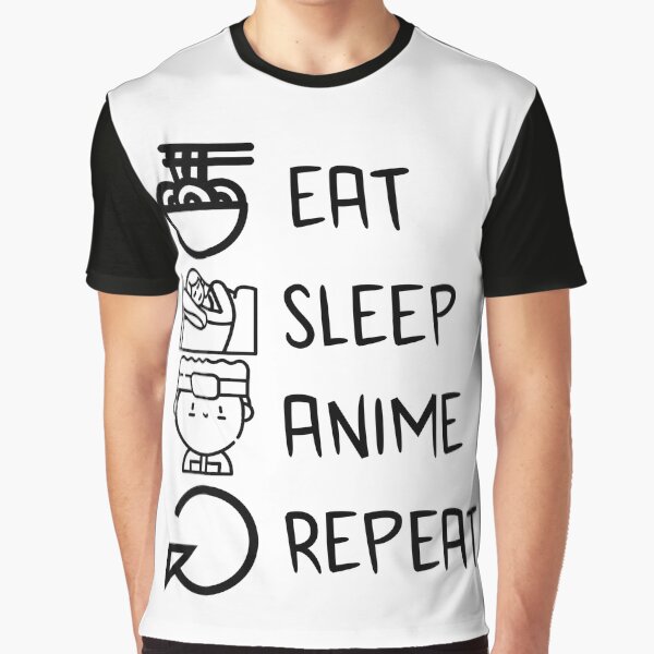 Item preview, Amoureux de l'anime, mangez et dormez, répétition de l'anime designed and sold by bahady.