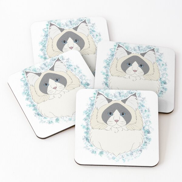 Item preview, Ragdoll - Blue Bicolour Watercolour designed and sold by Cynthiaetal.