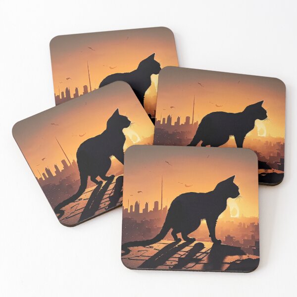 Item preview, Cat Looking At Sunset designed and sold by TheBaconStudio.