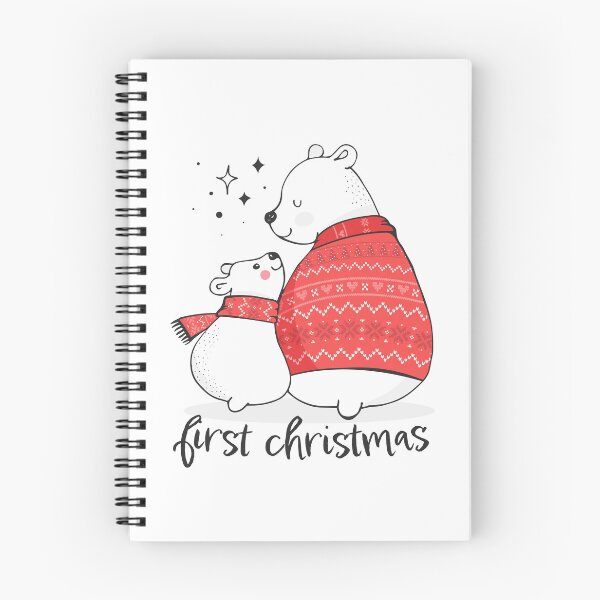 Artikelvorschau, Erste Weihnachten | Eisbär-Elternteil und Cub | Baby erstes Weihnachten | Geschenke für neue Eltern entworfen und verkauft von TickledImage.