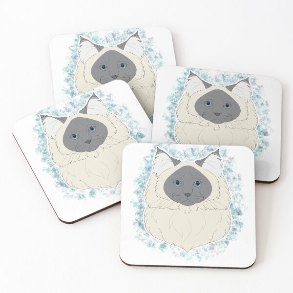 Item preview, Ragdoll/Birman - Blue Colourpoint Watercolour designed and sold by Cynthiaetal.