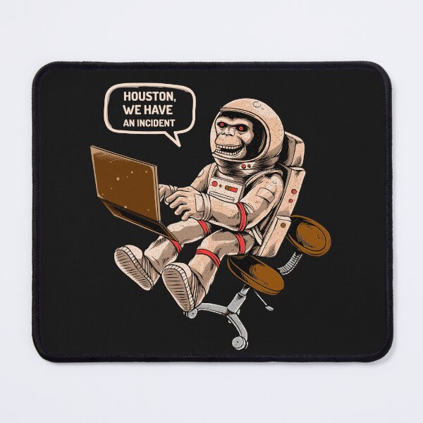 Item preview, Houston we have an incident - devops engineer monkey geek in the space designed and sold by sashashuba.