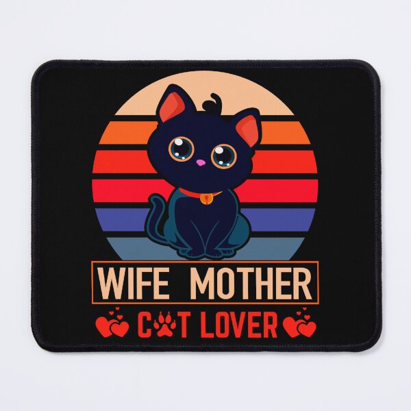 Item preview, Cute Wife Mother Cat Love Black Cat  designed and sold by EcchiWaifuShop.