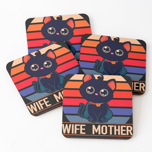 Aperçu de l'œuvre mignon femme mère chat amour chat noir créée et vendue par EcchiWaifuShop.