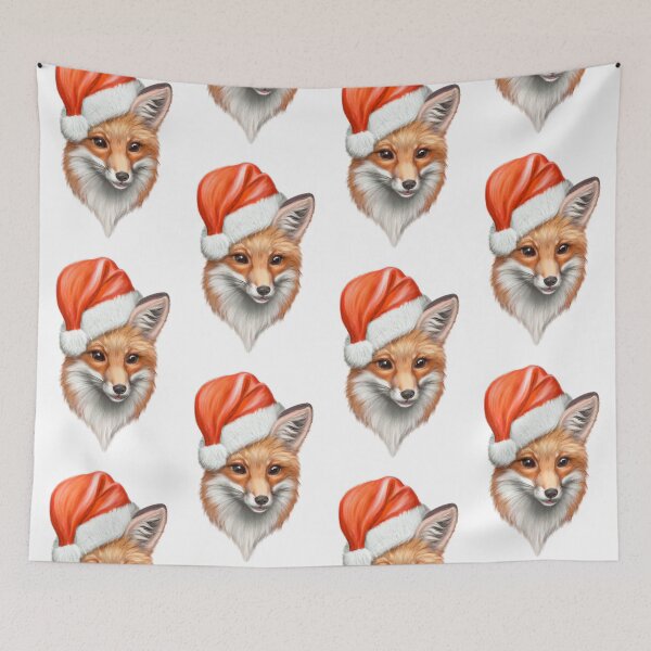 Item preview, Red Fox Wearing a Santa Hat designed and sold by Jasson.