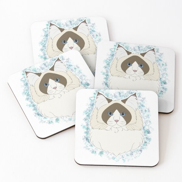 Item preview, Ragdoll - Seal/Chocolate Bicolour Watercolour designed and sold by Cynthiaetal.