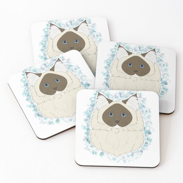 Item preview, Ragdoll - Seal/Chocolate Mitted Watercolour designed and sold by Cynthiaetal.