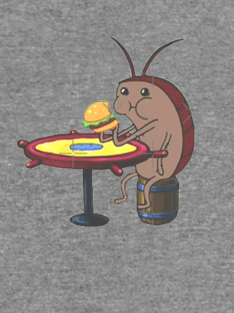 "Cockroach eating krabby patty" Lightweight Sweatshirt by