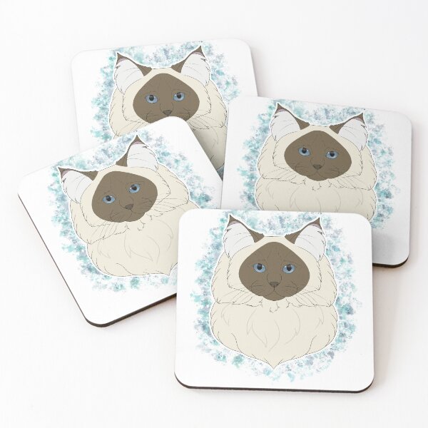 Item preview, Ragdoll/Birman - Seal/Chocolate Colourpoint Watercolour designed and sold by Cynthiaetal.