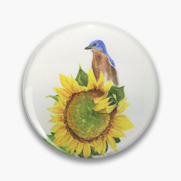 Artikelvorschau, Östliche Drossel und Sonnenblume entworfen und verkauft von Taphath Foose Artist.