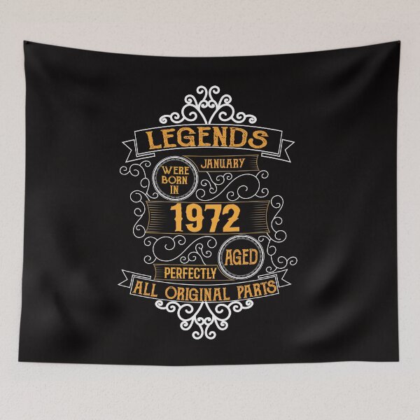Item preview, Vintage 1972 50th Birthday Made in January 1972 Born 1972 50 years of being awesome Essential designed and sold by mohmmed22.