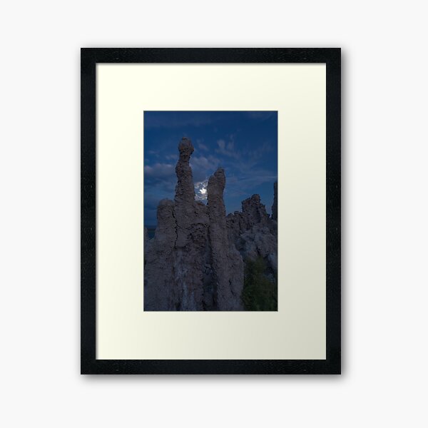 Moonshot, Right Between The Tufa's Framed Art Print