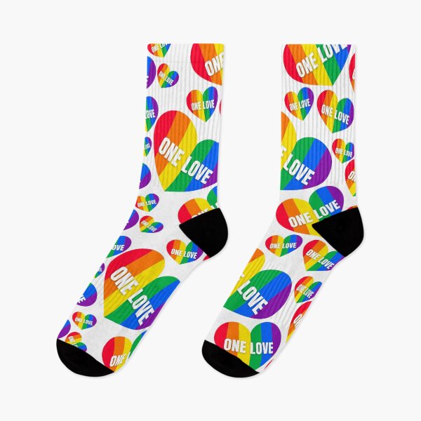 Item preview, One love in a rainbow heart designed and sold by PausePapote.