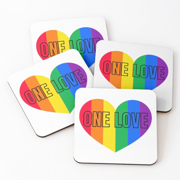 Item preview, one love rainbow designed and sold by PausePapote.