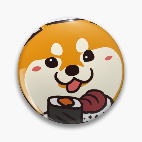 Item preview, [sticker] shiba inu eating sushi designed and sold by perropals.