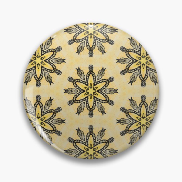 Item preview, Rustic yellow six petal floral designed and sold by debutpagesart.