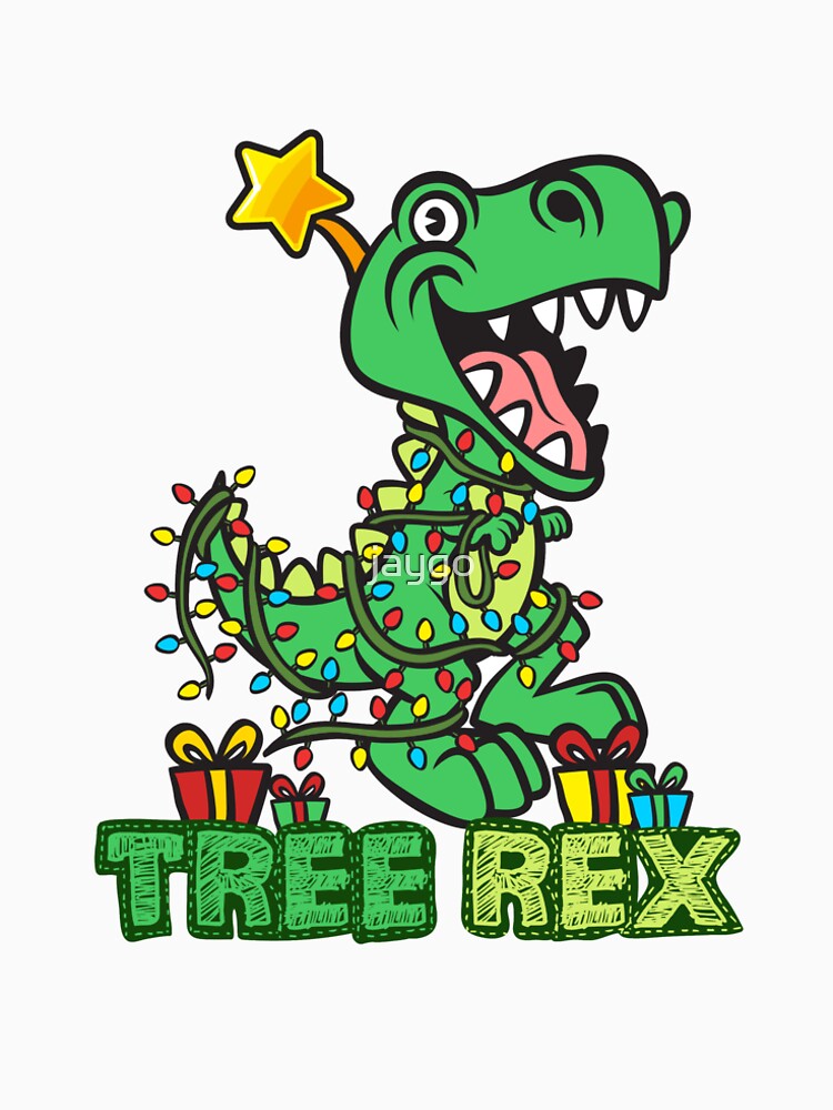 Download "Tree Rex Dinosaur Christmas Design" T-shirt by jaygo ...