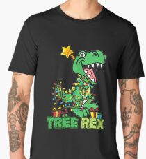 Tree Rex Dinosaur Christmas Design Men's Premium T-Shirt