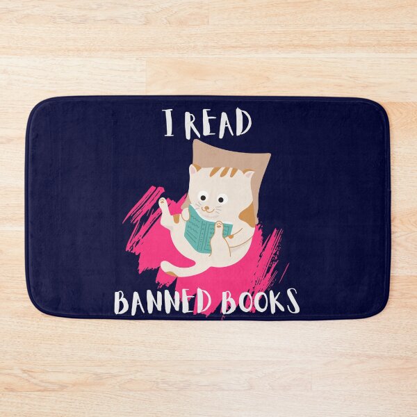 Item preview, Cat I read banned books funny bookworms reading books designed and sold by ColourTrials.