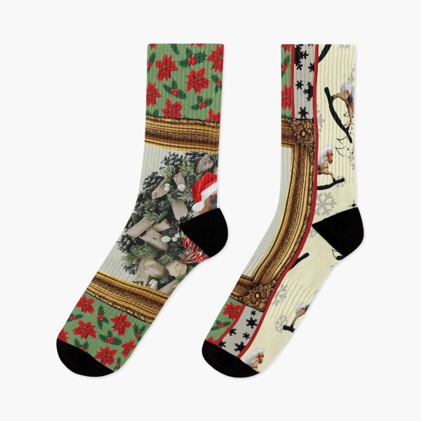 Item preview, advent wreath Boxer Dog Santa Claus - Christmas Passionate Flower pattern designed and sold by Move-Art.