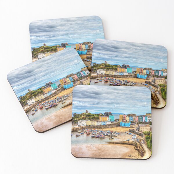 Item preview, Tenby Harbour And Town Houses, Portrait, Pembrokeshire, Wales designed and sold by Paul Thompson Photography.