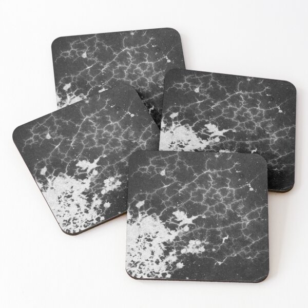 Item preview, Black and White Natural Distressed Veined Marble Art designed and sold by qawistz.