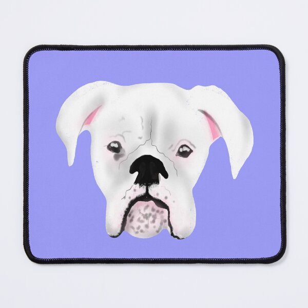 Item preview, WHITE BOXER DOG PUPPY PERIWINKLE designed and sold by GIVENGRACE.ART.