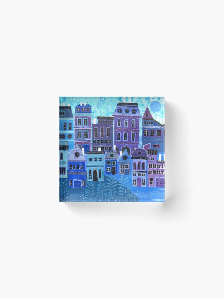 Alternate view of Blue Neighborhood Acrylic Block