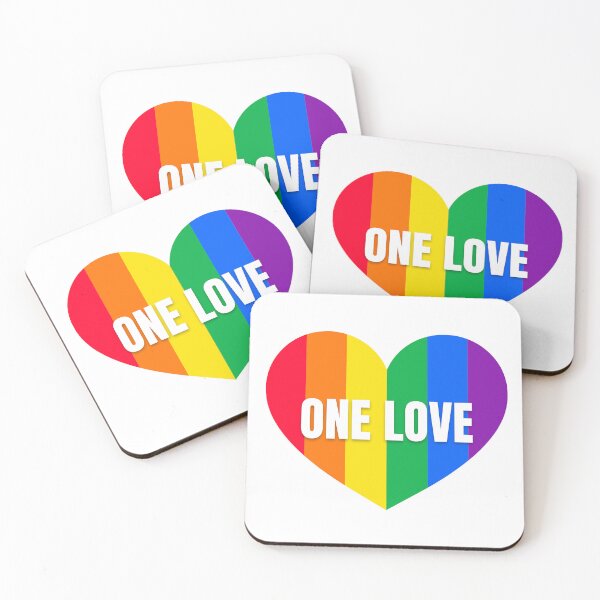 Item preview, One love in a rainbow heart designed and sold by PausePapote.