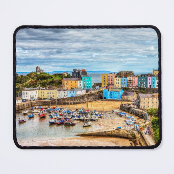 Item preview, Tenby Harbour And Town Houses, Portrait, Pembrokeshire, Wales designed and sold by Paul Thompson Photography.