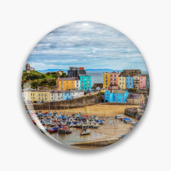 Item preview, Tenby Harbour And Town Houses, Portrait, Pembrokeshire, Wales designed and sold by Paul Thompson Photography.