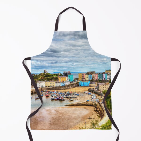 Item preview, Tenby Harbour And Town Houses, Portrait, Pembrokeshire, Wales designed and sold by Paul Thompson Photography.